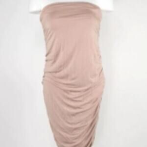Missguided Sleeveless Dress Tan 8